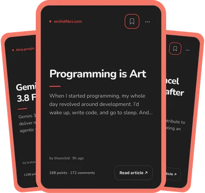 LevelUp’s redesigned story cards showing article previews and comment counts