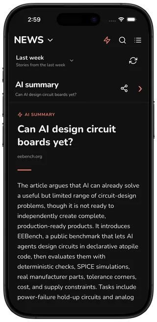 LevelUp’s redesigned AI summary screen in its dark theme